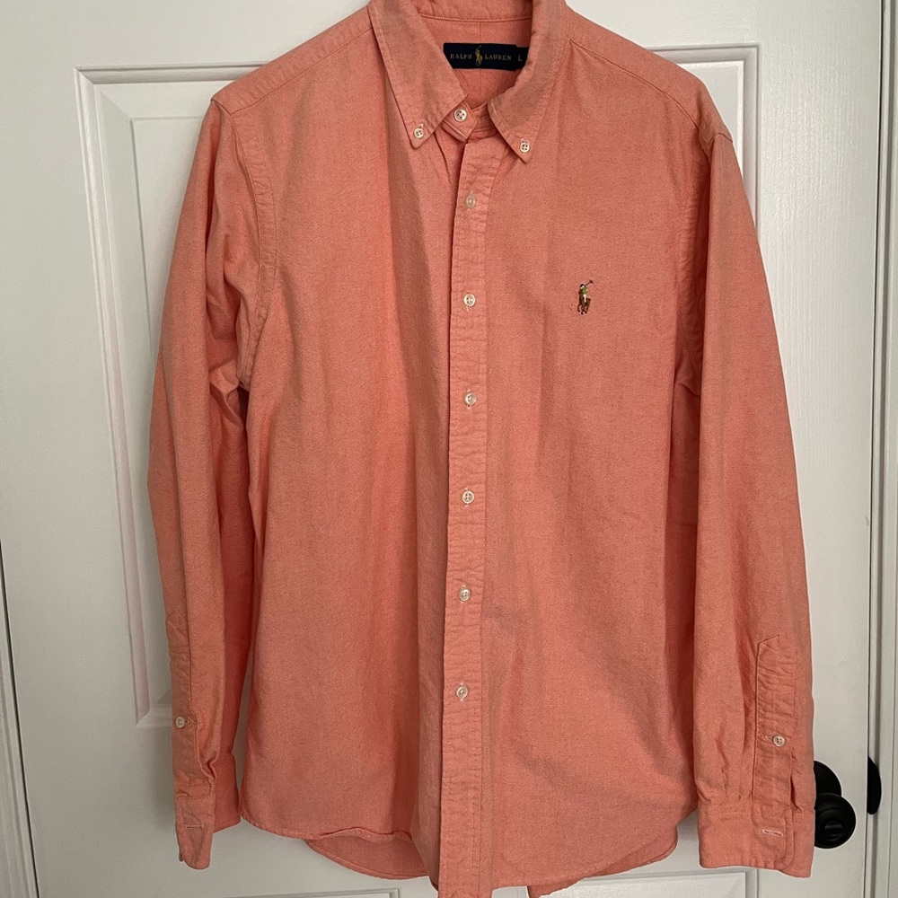 (4) Polo Ralph Lauren buttons button down shirt